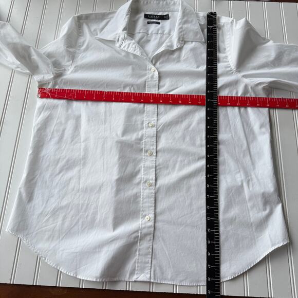 Lauren Ralph Lauren Strztch Non iron BLACK LABEL Crisp white logo shirt size XXL - Picture 7 of 9